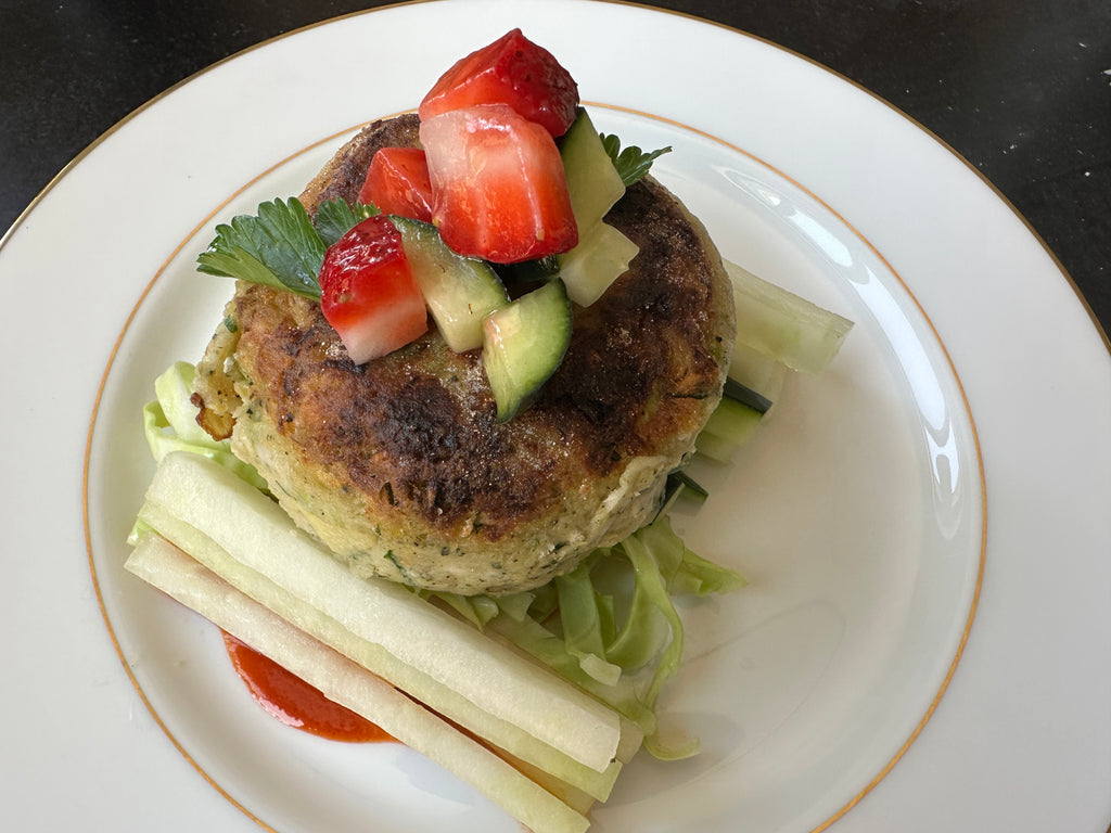 Josu x The Korean Vegan Vegan Crabcakes with Fishy Salt